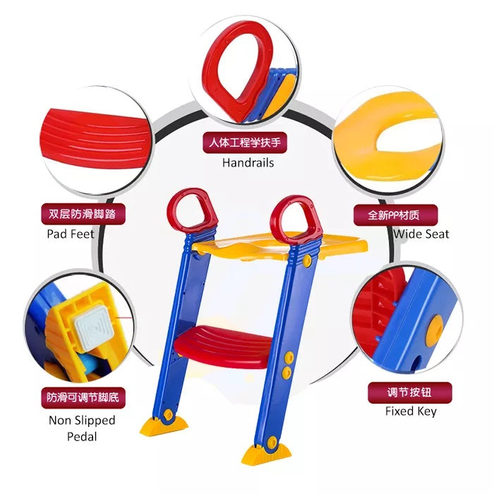 Children Potty Seat With Ladder Toilet Trainer