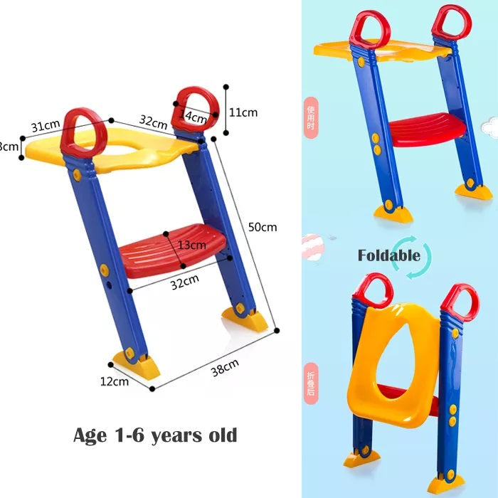 Children Potty Seat With Ladder Toilet Trainer