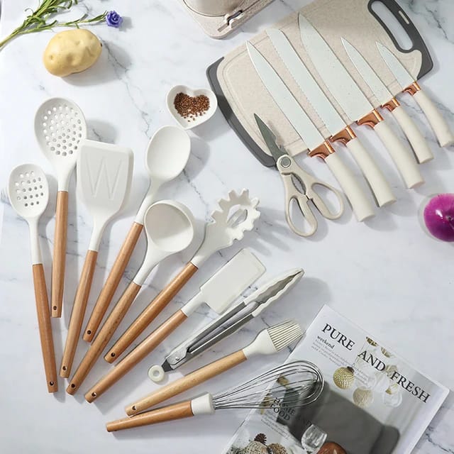 Oasis Cart™ 19pcs-kitchen-utensils-with-knife-set
