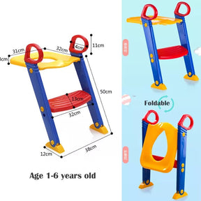 Children Potty Seat With Ladder Toilet Trainer